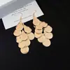 Pendientes de Hojas Metálicas con Lentejuelas Escarchadas Transfronterizos Europeos y Americanos Estilo Ins de Moda de Lujo Ligero Ganchos para Orejas Adornos Exagerados para Orejas