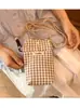 Nueva Bolsa Pequeña Cuadriculada Estilo Coreano para Teléfono Móvil, Bolso Cruzado, Mini Bolso de Hombro, Bolso de Hombro Pequeño Versátil de Moda y Tendencia para Compras