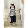 Nuevo Conjunto de Verano para Niñas, Lindo Conjunto de Tirantes Estilo Infantil, Conjunto de Tres Piezas Hueco de Moda de Verano para Bebé Niña