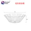Plato triangular de hoja de plástico duro PS para postres y salsas, plato cuadrado de flores, plato de cristal transparente, Amazon transfronterizo