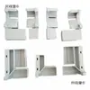 Accesorios para puerta de gabinete de cocina de cristal y acero, escuadra de plástico de ángulo recto para esquina interior, conector de perfil de aleación de aluminio, diamante invisible MATIC