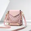 [Recomendación en Vivo] Bolsos para Teléfono Móvil para Mujer 2024 Nuevos Estampados de Moda Celebridad de Internet Pequeños Bolsos de Hombro Cruzados para Entrega