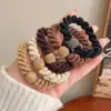 Cuerda para el Cabello de Pedrería Tono Agitado Mismo Estilo Alto Valor de Color Anillo para el Cabello de Terciopelo Plantado Celebridad de Internet de Corea del Sur Elegante Alta Calidad Estilo Occidental Cuerda de Taladro Brillante