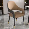 Mesa y sillas de comedor de lujo minimalista estilo italiano para el hogar, sillas de comedor de ocio para hotel restaurante nórdico, cuero moderno para discusiones