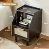 Mesita de Noche Nueva de Madera Maciza, Gabinete Lateral Estrecho Extremadamente Estrecho de 30 cm, Gabinete Estrecho para Espacios Pequeños de Dormitorio, Gabinete Pequeño para Dormitorio del Hogar