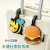 Etiqueta de equipaje con forma de robot abeja linda de dibujos animados de PVC personalizado, etiqueta de equipaje de silicona, se puede personalizar y moldear