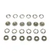Direto da Fábrica botão de metal material aço inoxidável 222 333 em estoque fivela de cinco garras capa de botão de roupa botão oculto