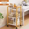 Carrinho Móvel Multicamadas com Rodas para Mochilas Escolares e Livros, um Organizador ao Lado da Mesa para Lanches de Estudantes