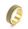 Anillo de malla retro de titanio con explosión transfronteriza de Canding, anillo de dedo simple tejido a la moda de acero inoxidable, joyería