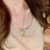 Colar de bolsa com cadeado ruyi de diamante estilo antigo, corrente de suéter versátil de outono e inverno de alta qualidade para mulheres, pingente de estilo nacional chinês novo