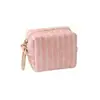 Bolsa de Cosméticos de Tecido Felpudo de Nicho Estilo Coreano, Mini Bolsa Fofa, Bolsa para Fones de Ouvido, Porta-Moedas para Passeio, Fabricante de Bolsa Listrada
