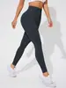 Pantalones de yoga ajustados sin costuras europeos y americanos transfronterizos, lavados a la arena, de secado rápido, de cintura alta, realzan los glúteos, para correr, deportes, fitness, pantalones de longitud 7/8