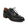 Sapatos Oxford estilo britânico, sapatos femininos de cadarço para estudantes, sapatos únicos, fornecimento transfronteiriço de comércio exterior 031-12