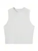 Chaleco Corto Básico de Color Sólido para Mujer, Ropa Interior Transpirable Elástica de Algodón sin Mangas, Camisola Adelgazante de Cintura Alta, Venta al por Mayor desde el Fabricante