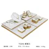 Balcão de Joias Dourado e Branco de Alta Qualidade Rack de Exibição de Joias Suporte para Anel Colar Pulseira Pulseira Rack de Exibição de Joias