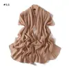 Nuevo Pañuelo de Chifón Plateado de Color Sólido Transfronterizo Plisado Transpirable Turbante para Mujer Chal Envío Directo