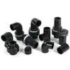 Codo de PVC Negro Tubería de Suministro de Agua Caja de Giro en T Filtro Inferior para Acuario Accesorios de Drenaje Conector de Entrada/Salida de Agua Antiderrames