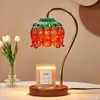 Lámpara de fusión de cera para velas de mármol, lámpara de mesa difusora estilo ins, luz nocturna retro americana sin humo y con temperatura ajustable, lámpara de fusión de cera para aromaterapia
