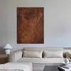 Estilo Wabi-Sabi Pintura Decorativa de Pared de Fondo para Sofá de Sala de Estar Arte de Nicho Retro Pintura Colgante de Entrada de Dormitorio de Alta Gama