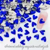 6mm V Corazón Corazón de Melocotón Celebridad de Internet Populares Planos Fondo Plano Forma Especial Diamante Uñas Joyería Diamante Decoración Cristal de Vidrio Usable Uñas Diamante