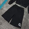 Casual Casual Preguiçoso Moda de Rua Moletom Solto com Zíper Legal Tendência Manga Longa Moletom Outono Hip-Hop Ins Shorts