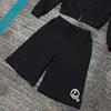Moletom com Capuz e Zíper High Street Hip-Hop American Street Moda Avant-Garde Personalidade Simples Estilo Esportivo Shorts Estilo Casal