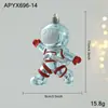 Decoraciones Navideñas Adornos para Árbol de Navidad Azules Animales de Dibujos Animados Ángeles Colgantes Decorativos Pequeños