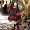 Disfraz de Cosplay de Vampiro Gótico Lolita Novia Fantasma Rosa Oscuro Princesa para Niñas de Halloween para Todas las Estaciones