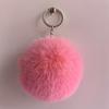 Fábrica en stock 8cm colgante de bola de pelo llavero accesorios para bolso bola de pelo sintético venta al por mayor colgante diy ropa accesorios para zapatos