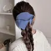 Xuxa de tecido xadrez estilo coreano, lenço quadrado grande para cabelo, acessório elegante e sofisticado para rabo de cavalo
