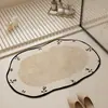 Tapete de Banheiro de Lama Diatomácea Absorção de Água Secagem Rápida Antiderrapante Tapete para Porta de Banheiro Estilo Vintage de Luxo Leve Fácil de Cuidar Tapete para Pés