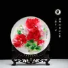 Ornamento de Prato de Porcelana com Peônias Luoyang Cerâmica Fina Doméstica de Alta Qualidade Prato de Parede com Peônias Decoração de Presente para Casamento Empresarial