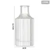 En Stock Botella Vacía de Aromaterapia sin Llama Raya Vertical Romana Botella de Vidrio Transparente Difusor de Aceites Esenciales de Ratán