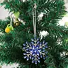 Copos de Nieve Navideños de Cristal Regalo Pequeño de Navidad Colgante Navideño de Aleación de Zinc Colgante para Decoración de Escena Colgante Venta al por Mayor