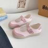Pall Sapatos femininos Mary Jane coreanos 2025 verão Joker sapatos casuais femininos velcro couro BE-6881