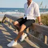 Pantalones Cortos Cargo Deportivos de Moda Versátiles de Verano para Hombre Color Sólido Sueltos Casuales para Exteriores Venta al por Mayor en Stock