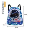Mochila de natación impermeable para niños con separación de seco y húmedo, bolsa de almacenamiento linda de dibujos animados, bolsa de viaje de playa portátil de gran capacidad