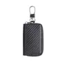 Bolsa para Llaves de Coche de Cuero PU Unisex Mini Cremallera Cubierta para Llaves con Hebilla Bolsa de Almacenamiento para Llaves Antiperdida
