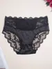 Producto exclusivo transfronterizo: Bragas sexys de encaje calado para mujer, empalme de satén, suaves y versátiles, cómodas, sedosas, alta elasticidad