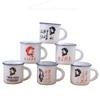 Taza de Cerámica Copa de Vino Colorida Imitación Esmalte Retro Nostálgica Taza de Agua Oficina Creativa Taza de Té Taza de Té Vieja LOGO