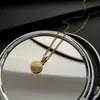 Colar de Aço Titânio com Pérola de Água Doce Natural Feminino Simples Alta Qualidade Corrente de Clavícula Permutável Exquisite Joia que Não Cai Atacado