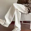 Calça de Veludo Cotelê Masculina Maillard Outono e Inverno Forrada com Lã Quente Caimento Solto Reto Casual Larga de Perna Larga Masculina