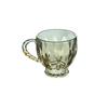 Taza de té resistente al calor directa de fábrica estilo europeo engrosada vaso de vidrio para restaurante taza de agua chapado iónico ámbar taza de café
