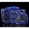 Saco de lavagem impermeável transparente visível de viagem saco cosmético imprimível LOGO Beauty Products Storage Packaging Bag