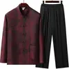Transfronterizo, se puede enviar en nombre de otros, primavera y verano, traje Tang de manga larga estilo chino para padres de mediana edad y ancianos