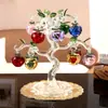 Casa del Árbol de Manzana de Cristal Regalo de Inauguración Decoración de Árbol de Cristal Adornos Esenciales Regalos de Inauguración Práctico