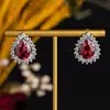 Pendientes Modernos y Populares de Estilo Europeo y Americano, con Circonita en Forma de Gota de Agua, Fuente de Envío Directo de Una Pieza, Pendientes Brillantes