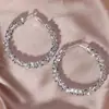 Venda Direta da Fábrica Cao Shi Brincos de Argola Grandes para Mulheres, Joias Estilo Chic de Partículas Geométricas, Joias Estilosas de Nicho Estilo Celebridade da Internet