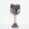 Copa con Forma de Calavera Taza de Resina Vajilla Personalizada Decoración del Hogar Copa de Vino de Calavera con Revestimiento Interior de Acero Inoxidable