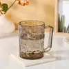 Vaso de Agua con Patrón de Glaciar Vaso de Plástico para Hombres y Mujeres Vaso Sencillo Casual para Beber Agua Hogareño Resistente a Altas Temperaturas en Verano Anticaídas Vaso para Estudiantes